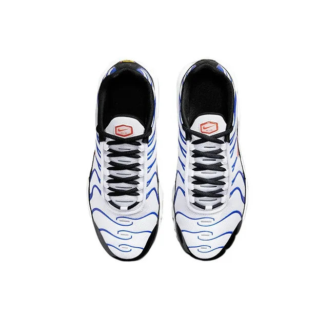 Nike Air Max Plus Cushioning Anti-Slip And Wear-Resistant Low-Top Running Shoes GS White Blue-3