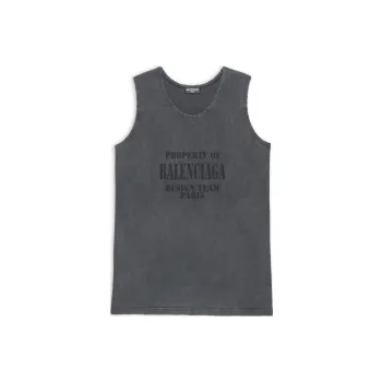 Balenciaga Tank Tops Loose Fit Style Men's Black