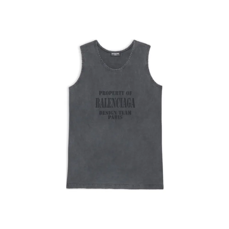 Balenciaga Tank Tops Loose Fit Style Men's Black-0