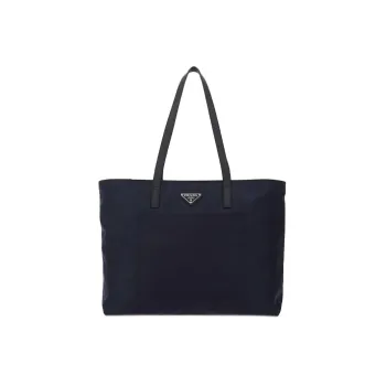 PRADA Nylon Tote Bag Shopping Bag Handbag Women's Blue