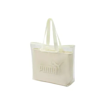PUMA Polyurethane Tote Bag Shopping Bag Shoulder Bag Handbag Regular Women's Ivory White