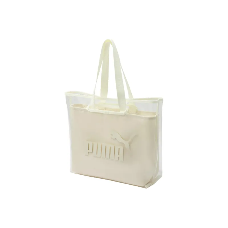 PUMA Polyurethane Tote Bag Shopping Bag Shoulder Bag Handbag Regular Women's Ivory White-0