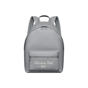DIOR Cow Leather Backpack Men's Gray