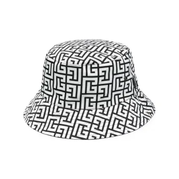 BALMAIN Bucket Hats Unisex Black/White