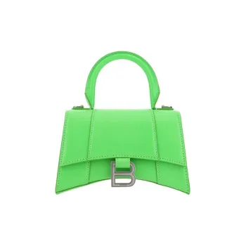 Balenciaga Hourglass Cow Leather Portable Crossbody Bag, Shoulder Bag Regular Women's Green