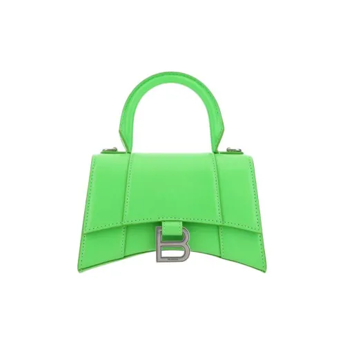 Balenciaga Hourglass Cow Leather Portable Crossbody Bag, Shoulder Bag Regular Women's Green