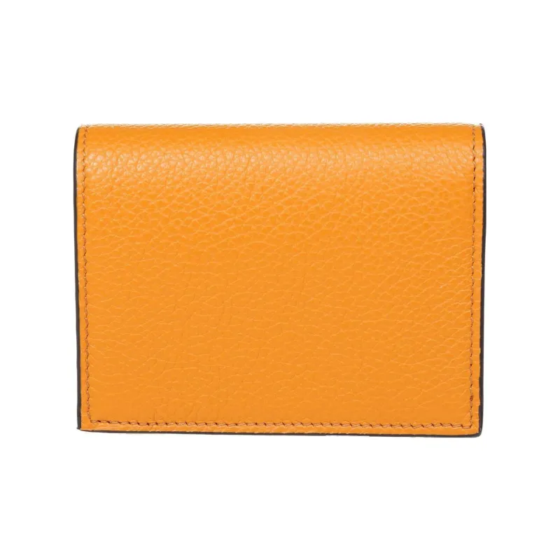 FERRAGAMO Calfskin Wallet Women's Orange-2