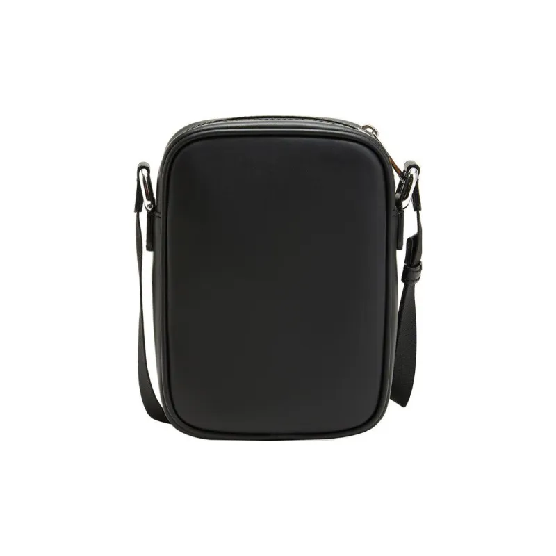 FENDI Cow Leather Courier Messenger Bag Shoulder Bag Crossbody Bag Small Size Men's Black-4