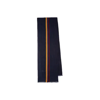 Paul Smith Stripe Detailed Frayed Edge Scarf