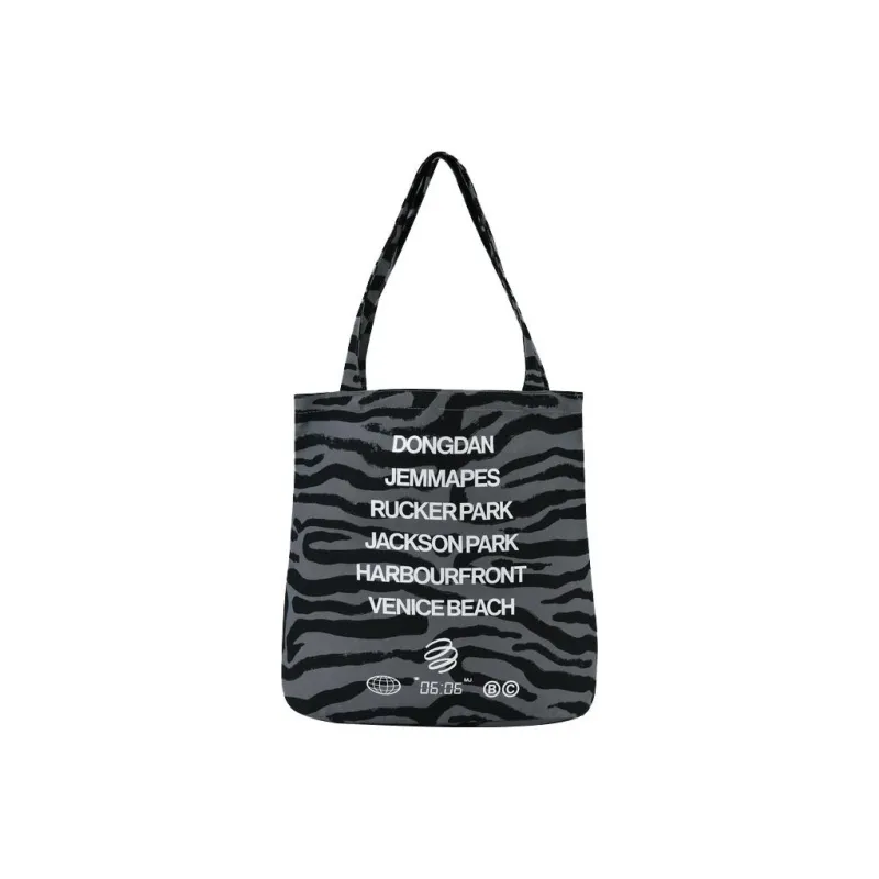 Jordan Cotton Tote Bag, Shopping Bag, Shoulder Bag, Handbag Regular Unisex Black-4