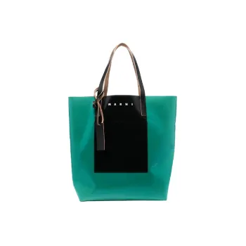 MARNI PVC Polyvinyl Chloride Handbag Regular Women's Black & Green