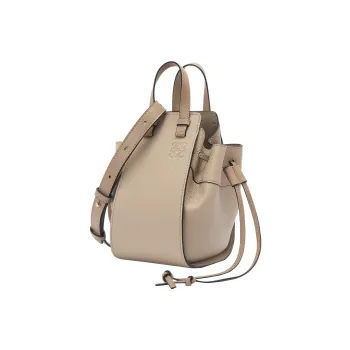LOEWE Grain Cow Leather Bucket Bag, Handbag, Shoulder Bag, Crossbody Bag Mini Women's Sand
