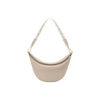 LOEWE Satin Cow Leather Shoulder Bag Women's White