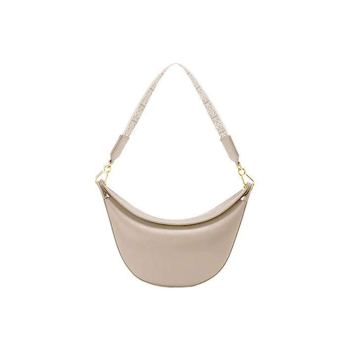 LOEWE Satin Cow Leather Shoulder Bag Women's White-0