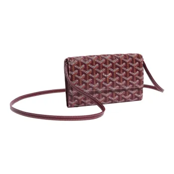 GOYARD Varenne Canvas With Leather Shoulder Bag Crossbody Bag Wallets Women's Burgundy