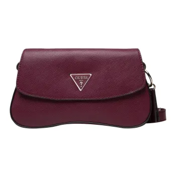 GUESS PU Shoulder Bag Regular Women's Burgundy