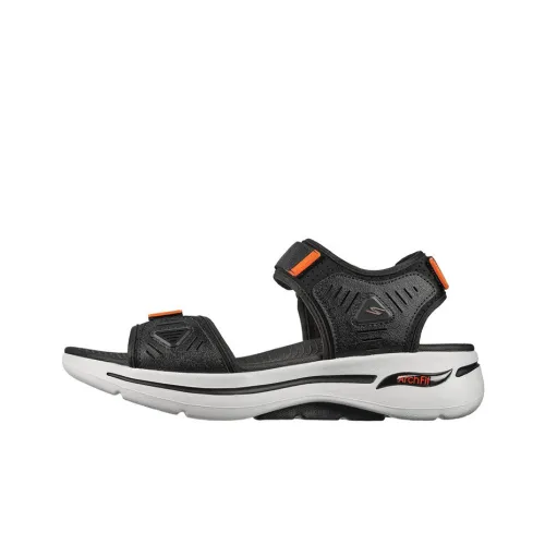 Skechers Go Walk Arch Fit Beach Sandals Men Black/Orange