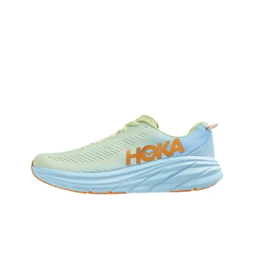 HOKA ONE ONE Rincon 3 Running Shoes Men Low-Top Yellow Blue