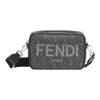 FENDI Polyurethane Camera Bag Shoulder Bag Crossbody Bag Regular Men's Black