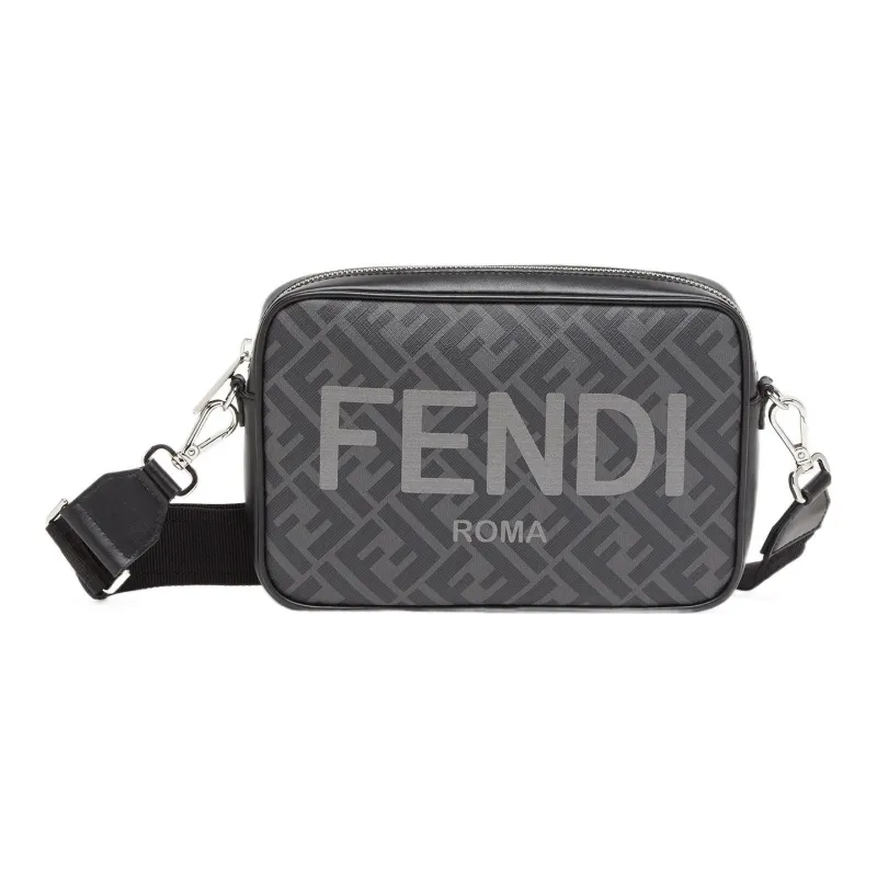 FENDI Polyurethane Camera Bag Shoulder Bag Crossbody Bag Regular Men's Black-0