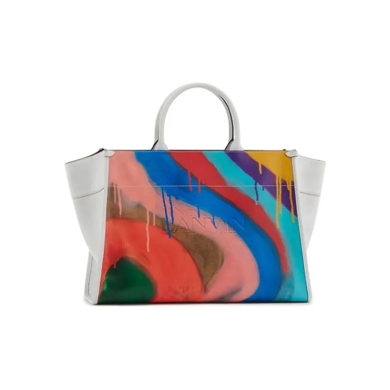 Lanvin Gallery Dept. Collaboration GALLERY DEPARTMENT II X LANVIN Calfskin Totes Handbags Women's White-2