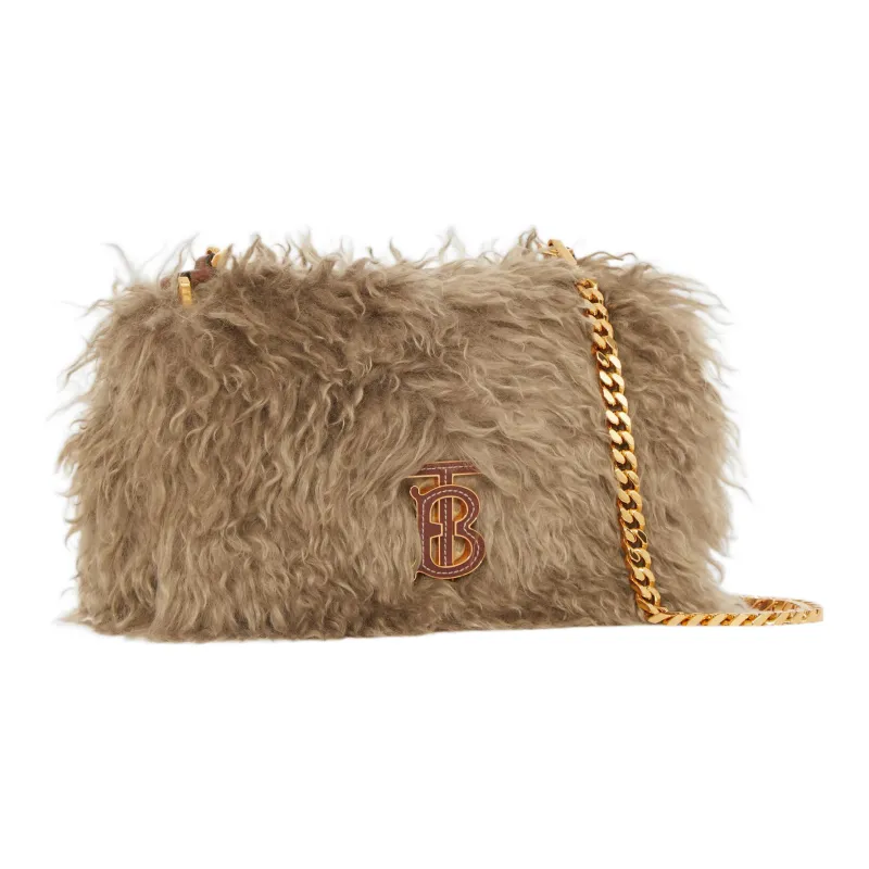 Burberry Lola Lola Bag Leather Shoulder Bag Crossbody Bag Small Size Women's Coffee Camel-1