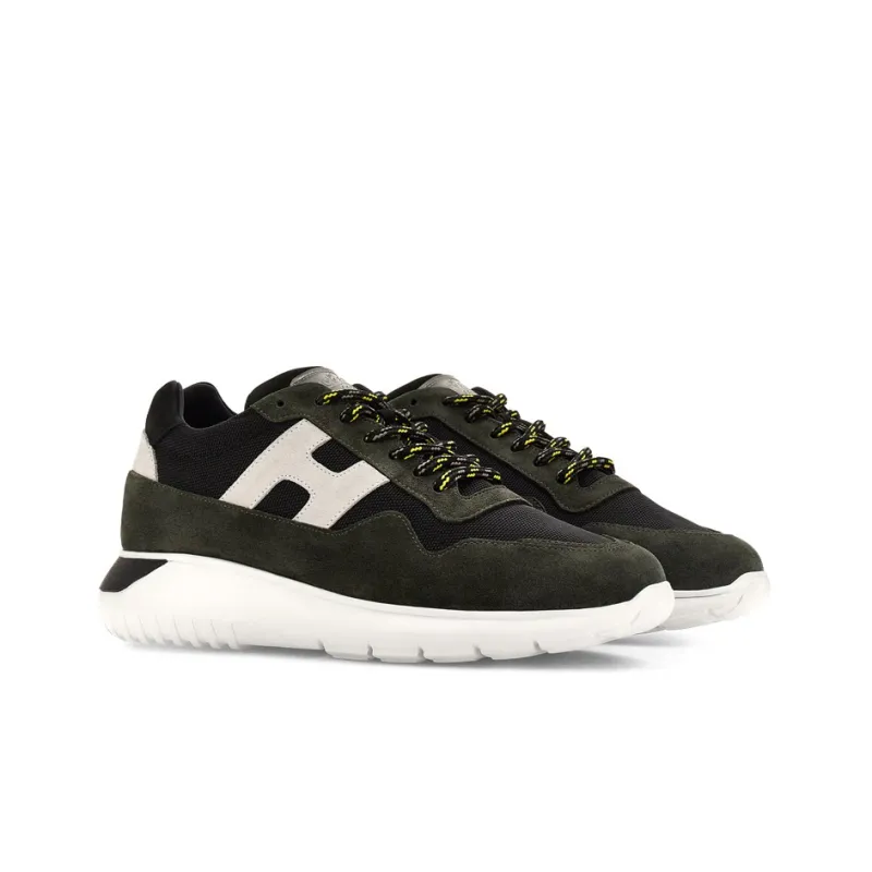 HOGAN Interactive³ Low-Top Casual Shoes Men's Black Green White-2