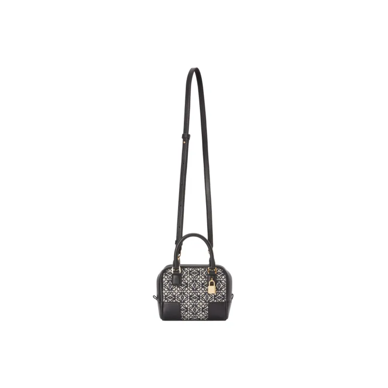 LOEWE Amazona Leather Trim Small Square Bag Handbag Shoulder Bag Crossbody Bag Mini Women's Marine Blue/Black-5