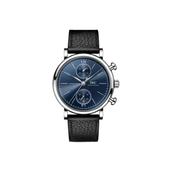 IWC Portofino Collection Automatic Mechanical Movement Men's Watches Watch 39mm Blue Dial Cow Leather Strap