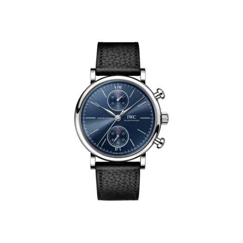 IWC Portofino Collection Automatic Mechanical Movement Men's Watches Watch 39mm Blue Dial Cow Leather Strap