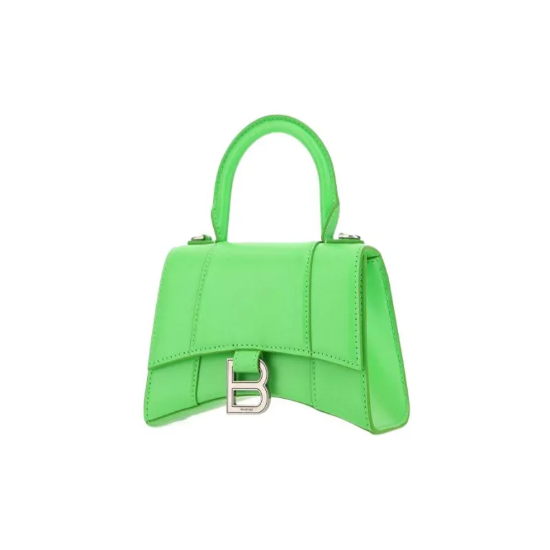 Balenciaga Hourglass Cow Leather Portable Crossbody Bag, Shoulder Bag Regular Women's Green-1
