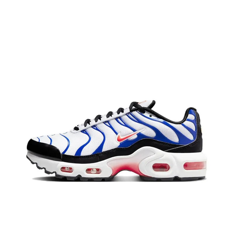 Nike Air Max Plus Cushioning Anti-Slip And Wear-Resistant Low-Top Running Shoes GS White Blue-0