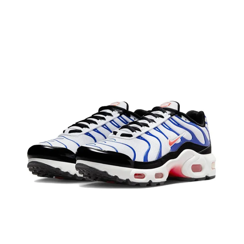 Nike Air Max Plus Cushioning Anti-Slip And Wear-Resistant Low-Top Running Shoes GS White Blue-2