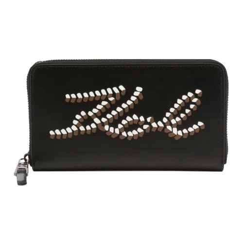 KARL LAGERFELD Cow Leather Wallet Womens White Wallets