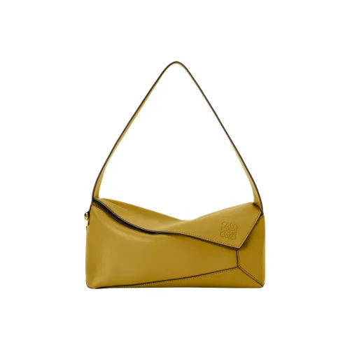 LOEWE Puzzle Hobo Bag In Nappa Calfskin Ochre