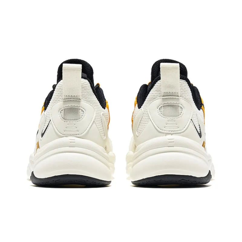 Erke Low-Top Running Shoes Men's White Black Orange Yellow-3