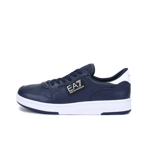 EMPORIO ARMANI EA7 Skateboard Shoes Unisex Low-Top Dark Blue