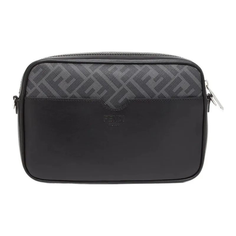 FENDI Polyurethane Camera Bag Shoulder Bag Crossbody Bag Regular Men's Black-2