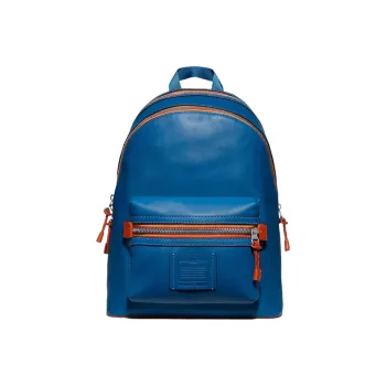 COACH Academy Leather Backpack Large Size Men's Blue