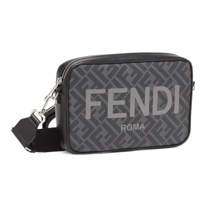 FENDI Polyurethane Camera Bag Shoulder Bag Crossbody Bag Regular Men's Black-1