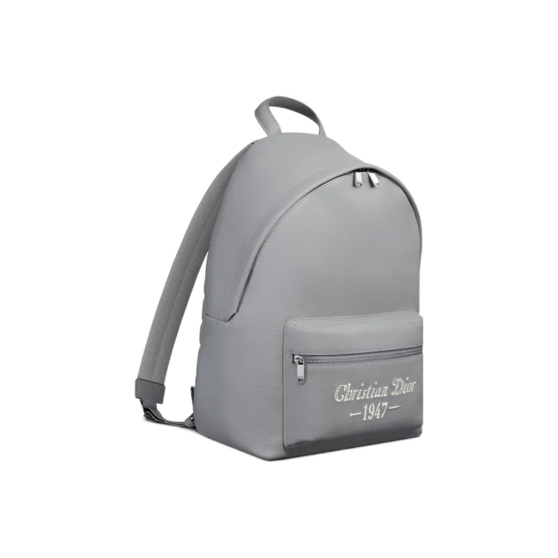 DIOR Cow Leather Backpack Men's Gray-1