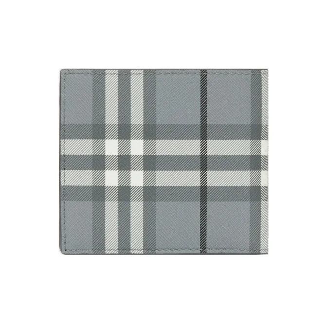 Burberry Vintage Check Bifold Wallet 8 Card Slot Storm Grey Check-2