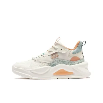 361° Jincheng Breathable Low Top Sports Casual Shoes Women's White Green