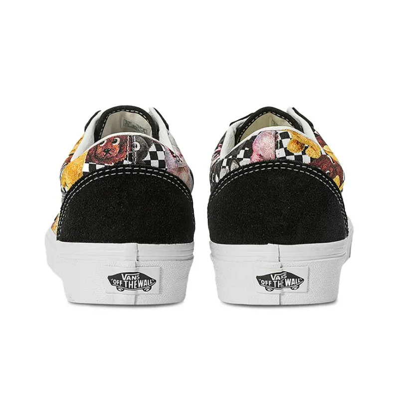 Vans Old Skool Low Tops Skateboarding Shoes Unisex Black White-5