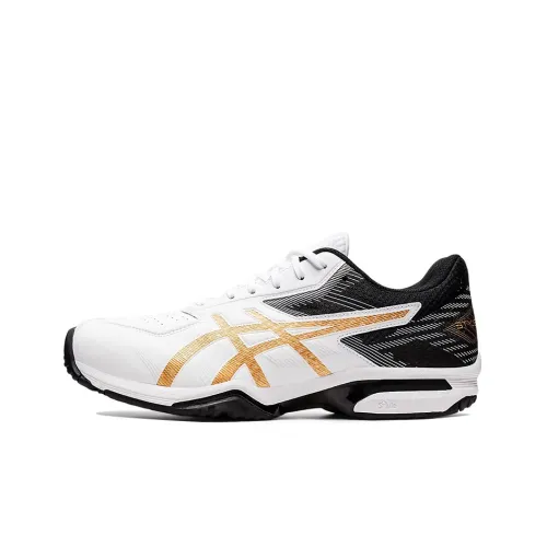 Asics Prestigelyte 4 Tennis Shoes Men Low-Top White/Black/Gold