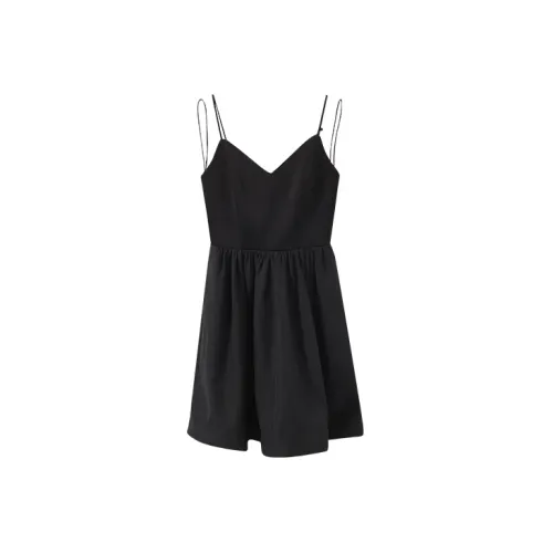 YUMOMO STAR Slip Dresses Women's Elegant Black