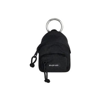 Balenciaga Polyamide Backpack Key Ring Bag Accessory Women's Black