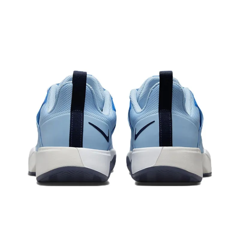 Nike Court Vapor Lite Clay Cushioning, Slip Resistant, And Abrasion Resistant Low Top Tennis Shoes Men's Blue White-4