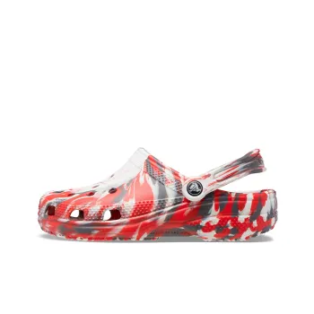 Crocs Classic Clog Marble Beach Sports Unisex Red White Sandals 'Red White'