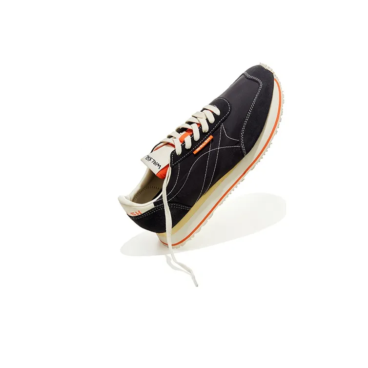 Norman Walsh Breathable, Lightweight, And Abrasion Resistant Low Top Running Shoes Unisex Black Orange-2